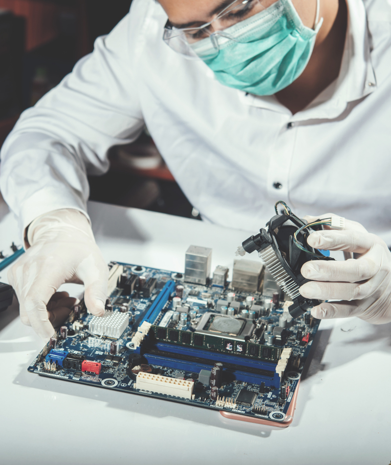 The technician repairing the computer,computer hardware, repairi